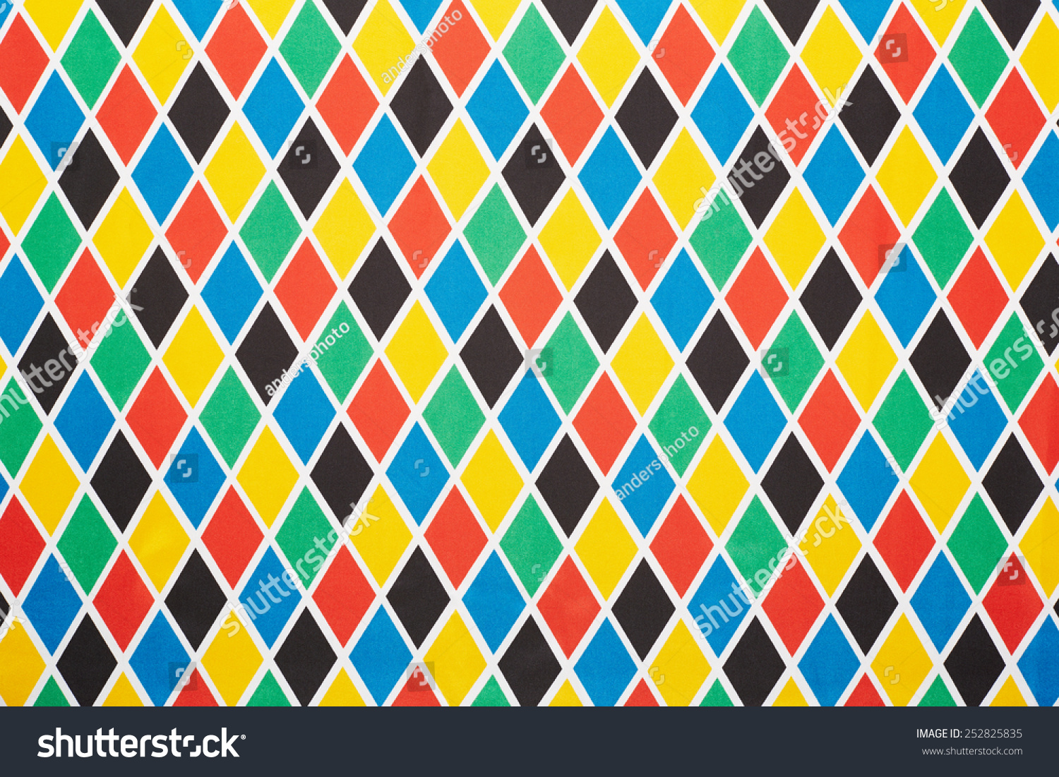 Harlequin Colorful Diamond Pattern, Texture Background Stock Photo