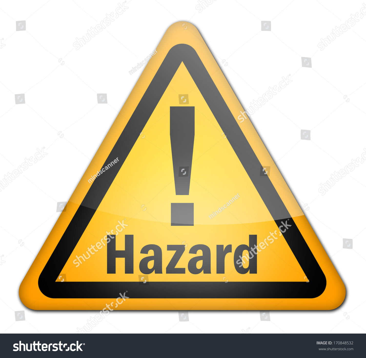 Hazard Sign Hazard Wording Stock Illustration 170848532 Shutterstock