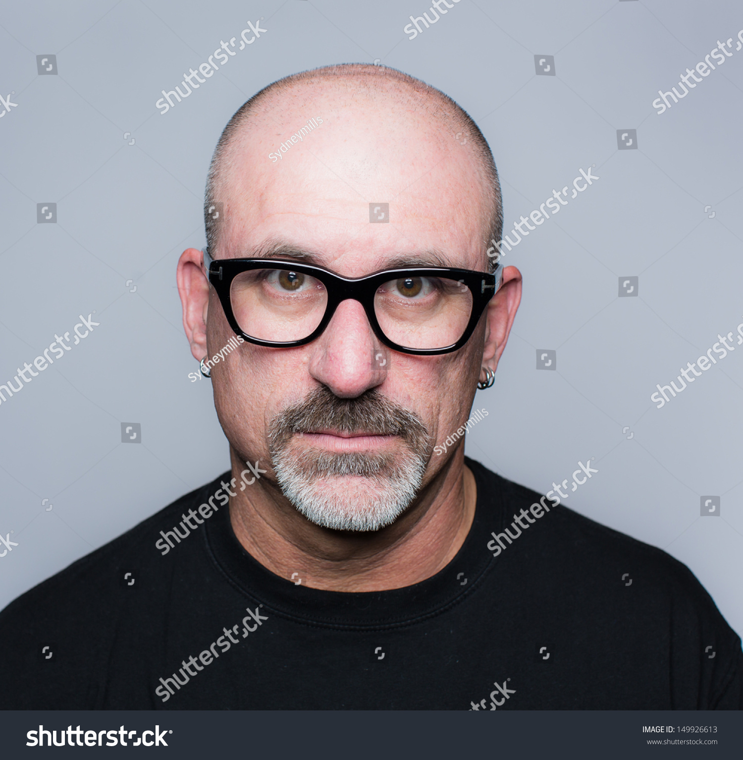 Head Shot Middle Aged Bald Man Stock Photo 149926613 - Shutterstock