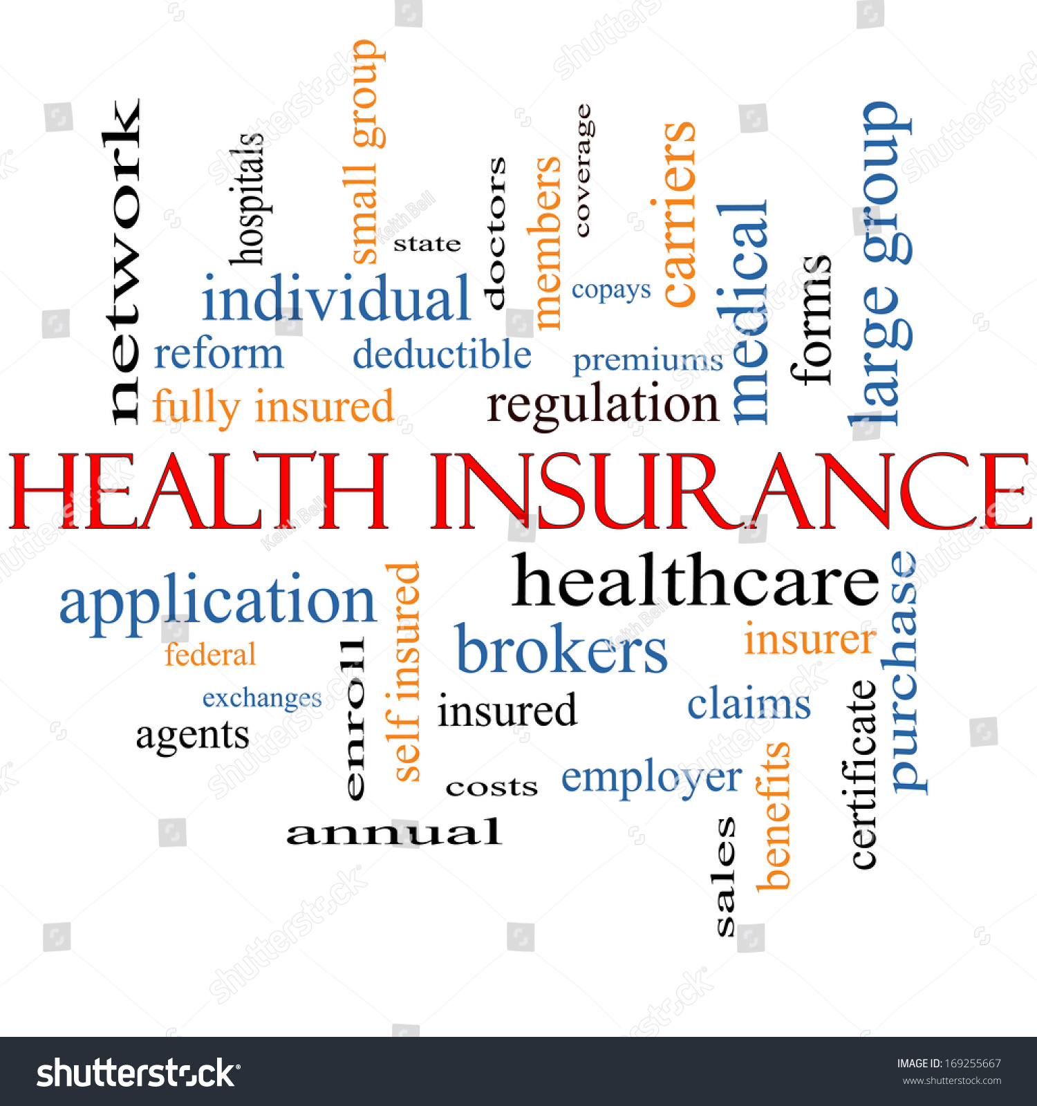 Insurance word tags stock illustration. Image of personal ...