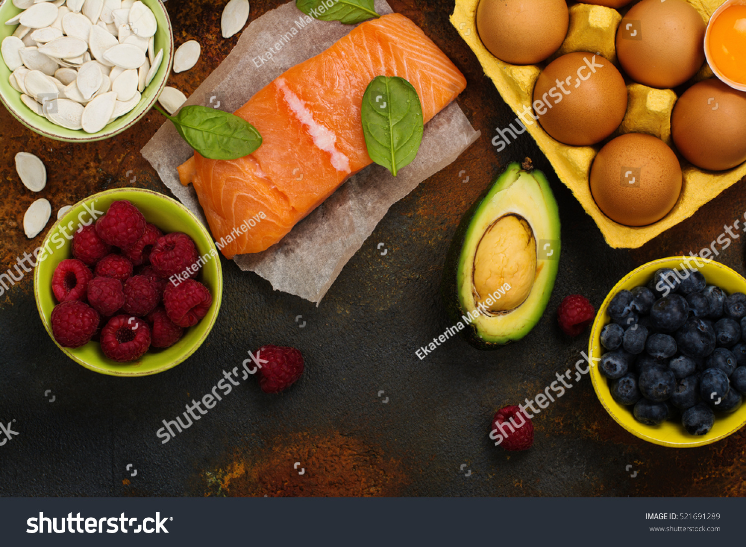 Healthy food for brain and good memory Food background or healthy eating concept What to eat before exams Healthy food for brain and good memory Food background or healthy eating concept What to eat before exams