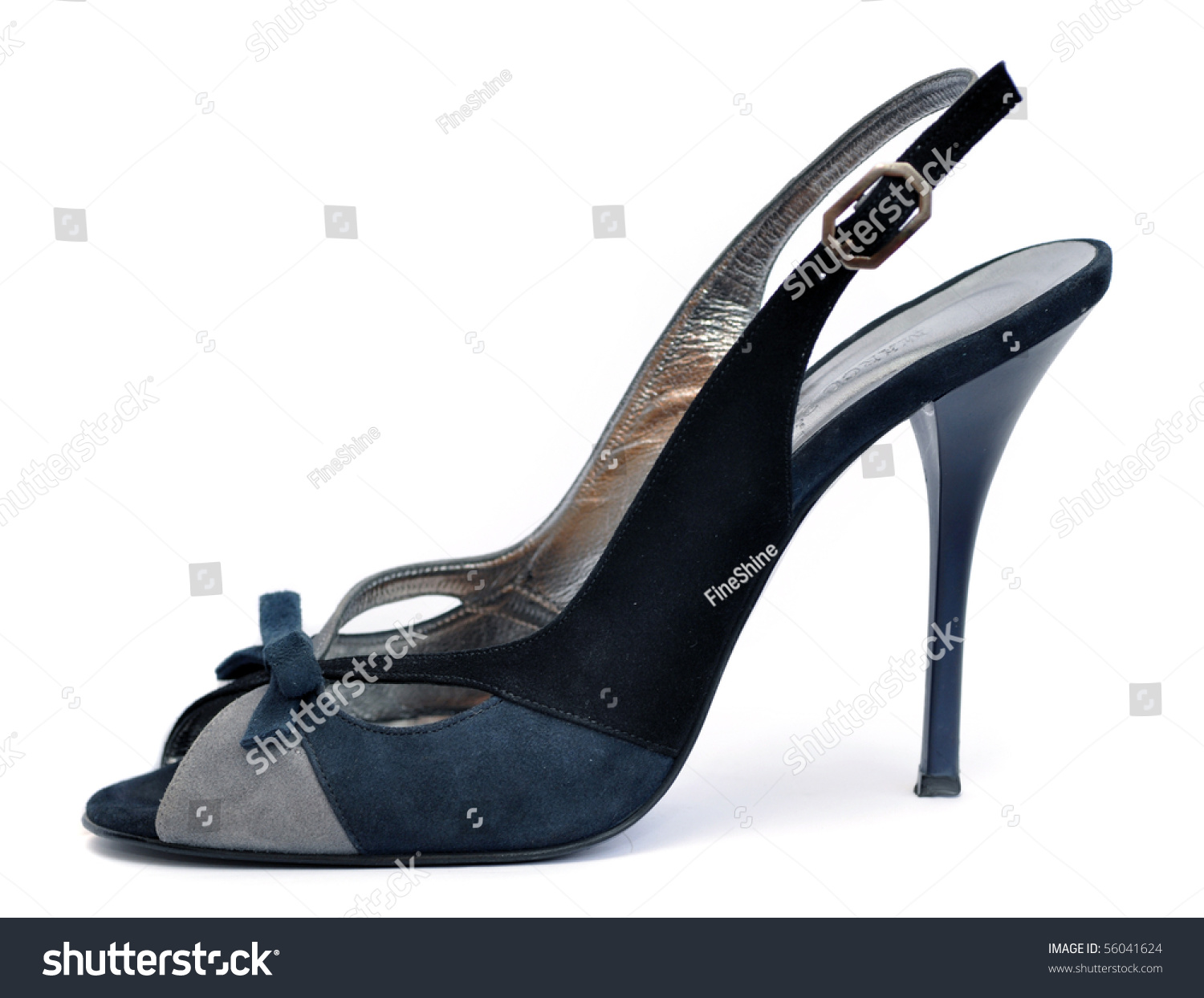 High Heels Female Boots Isolated On White Background Stock Photo