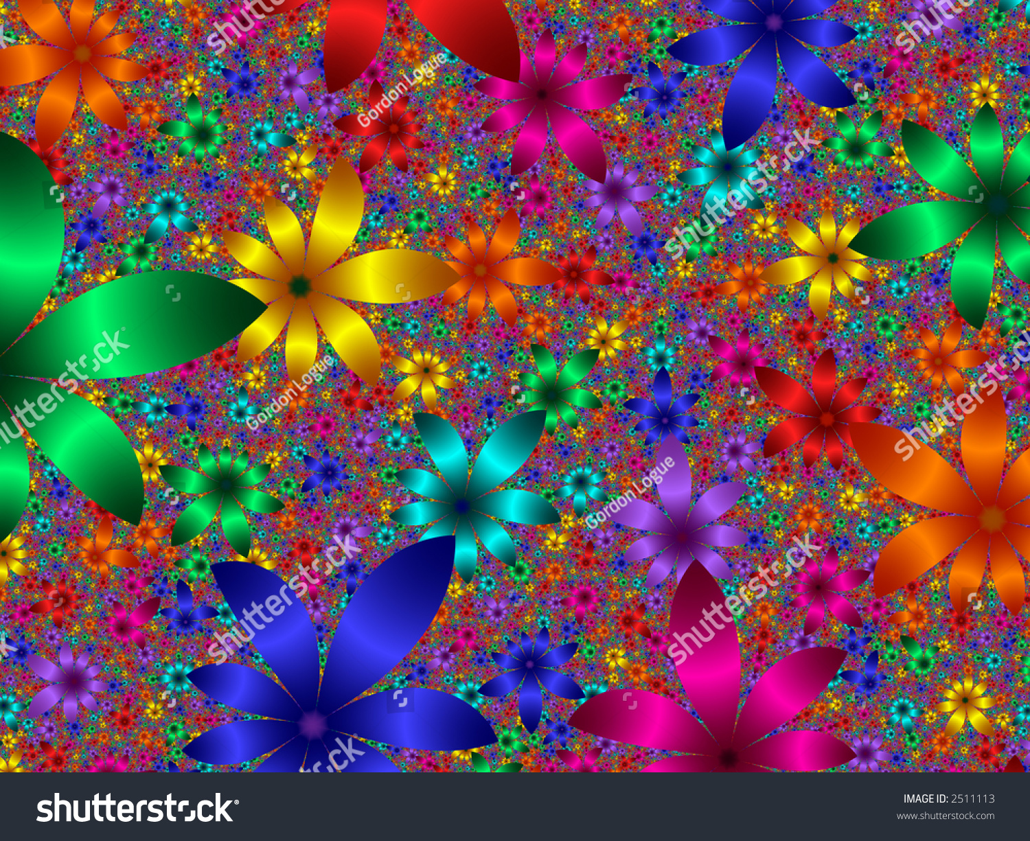 High Resolution Fractal Rendering Of Multi Colored Flower High Resolution Fractal Rendering Of Multi Colored Flower