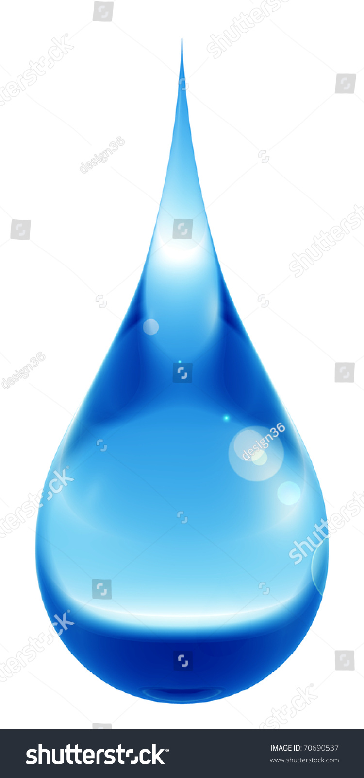 High Resolution Water Drop Falling Stock Illustration 70690537