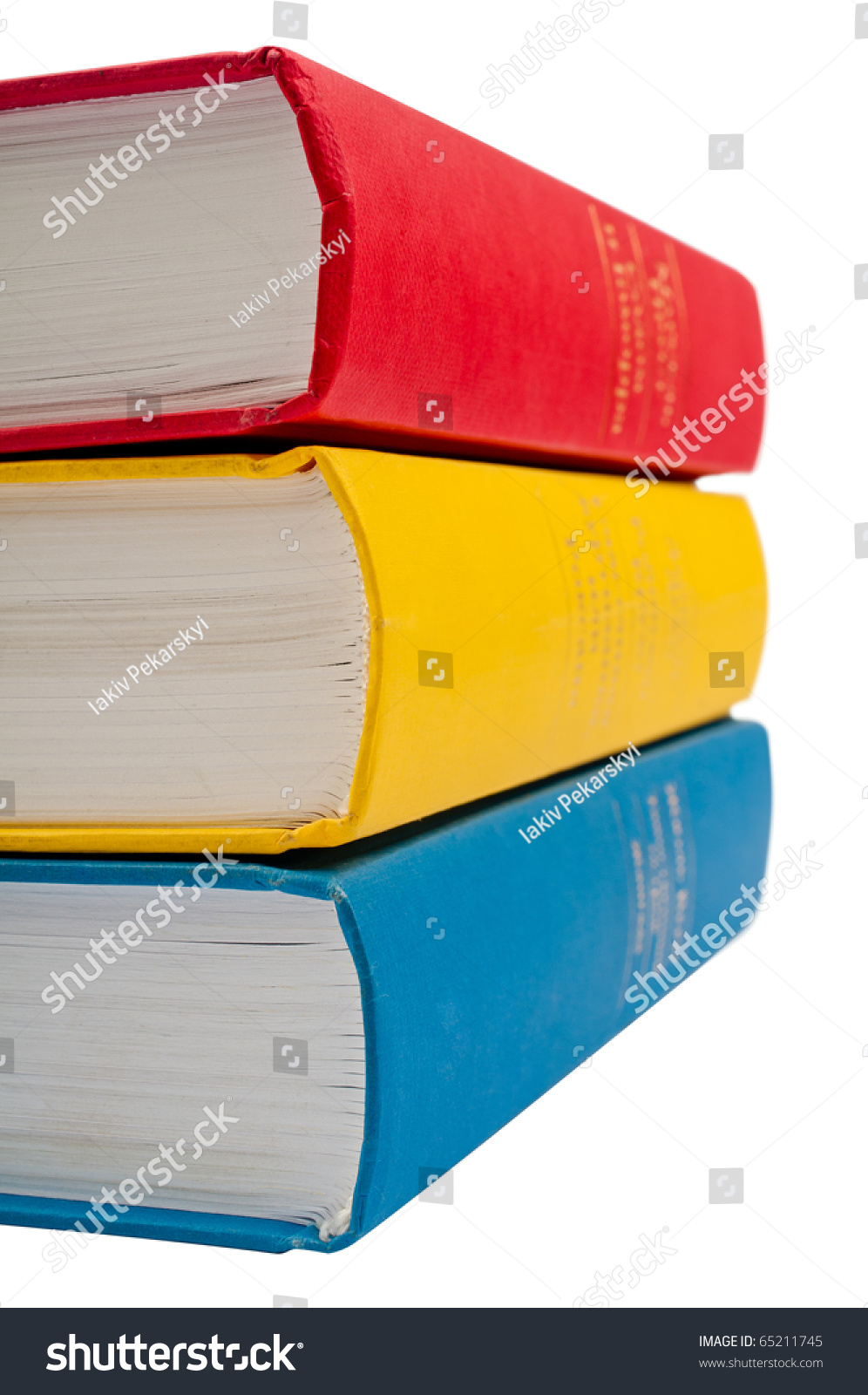 Horizontal Stack Two Books Isolated On Stock Photo 65211748 Shutterstock