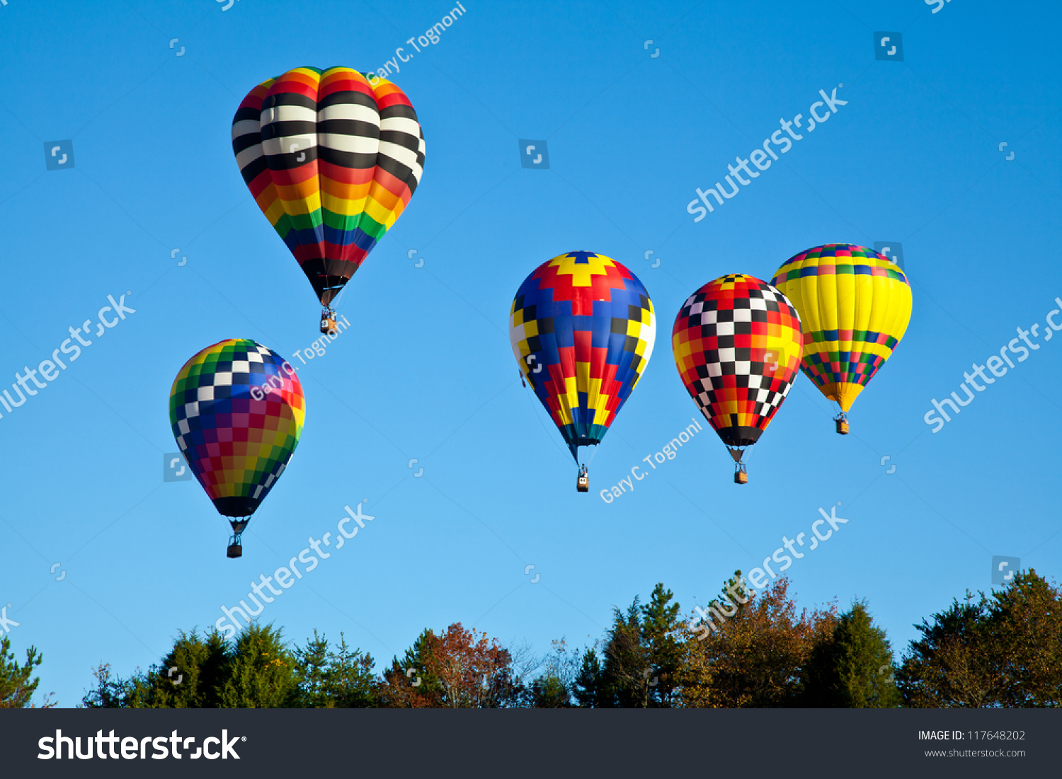 Hot Air Balloons Fill The Sky During The Carolina Balloon Festival