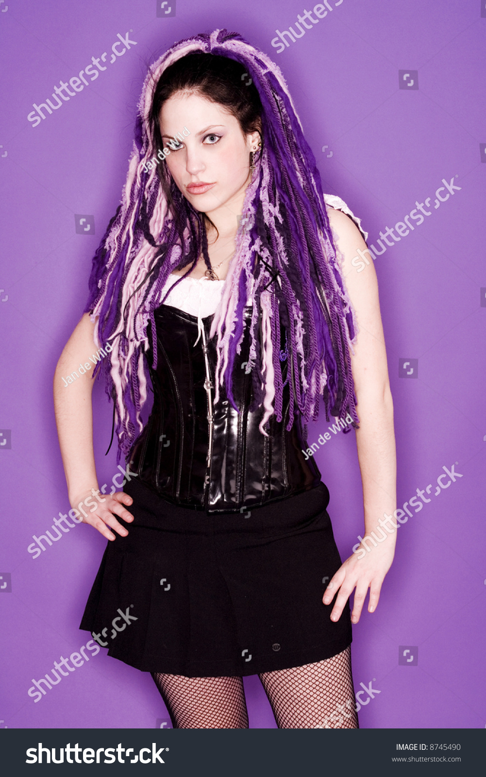 Hot Girl With Purple Hair Stock Photo 8745490 : Shutterstock