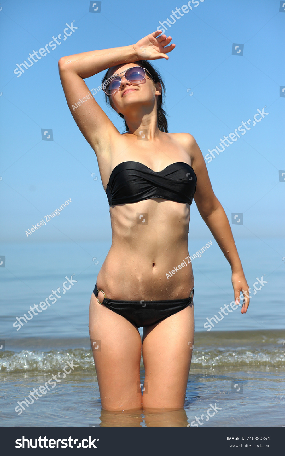 Hot Woman Sunshine Bikini On Beach Stock Photo Edit Now 746380894