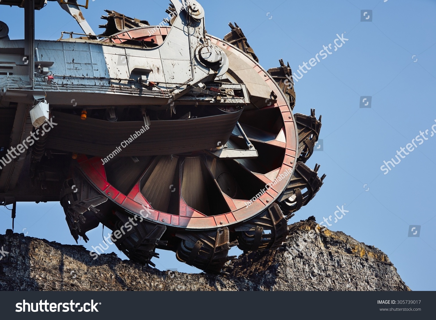 Huge mining machine in the coal mine Huge mining machine in the coal mine