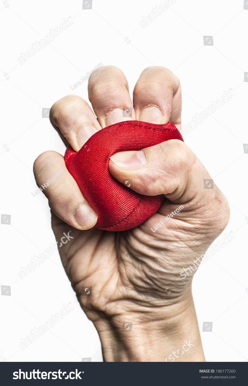 Human Fist Squeezing Red Stress Ball Stock Photo 180177260 Shutterstock