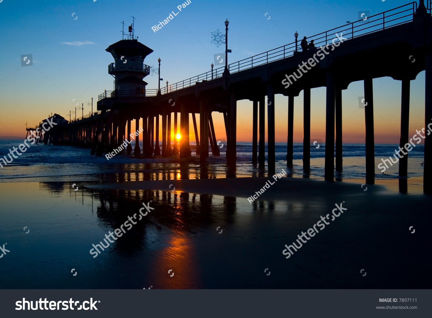 Huntington Beach Pier Sunset Stock Photo 7897111 Shutterstock