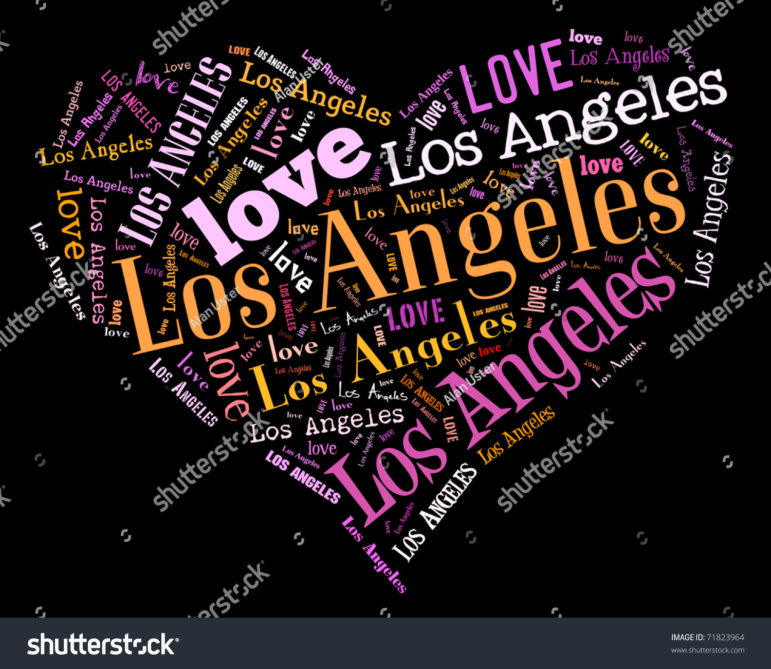 Love Los Angeles Stock Illustration 71823964 Shutterstock