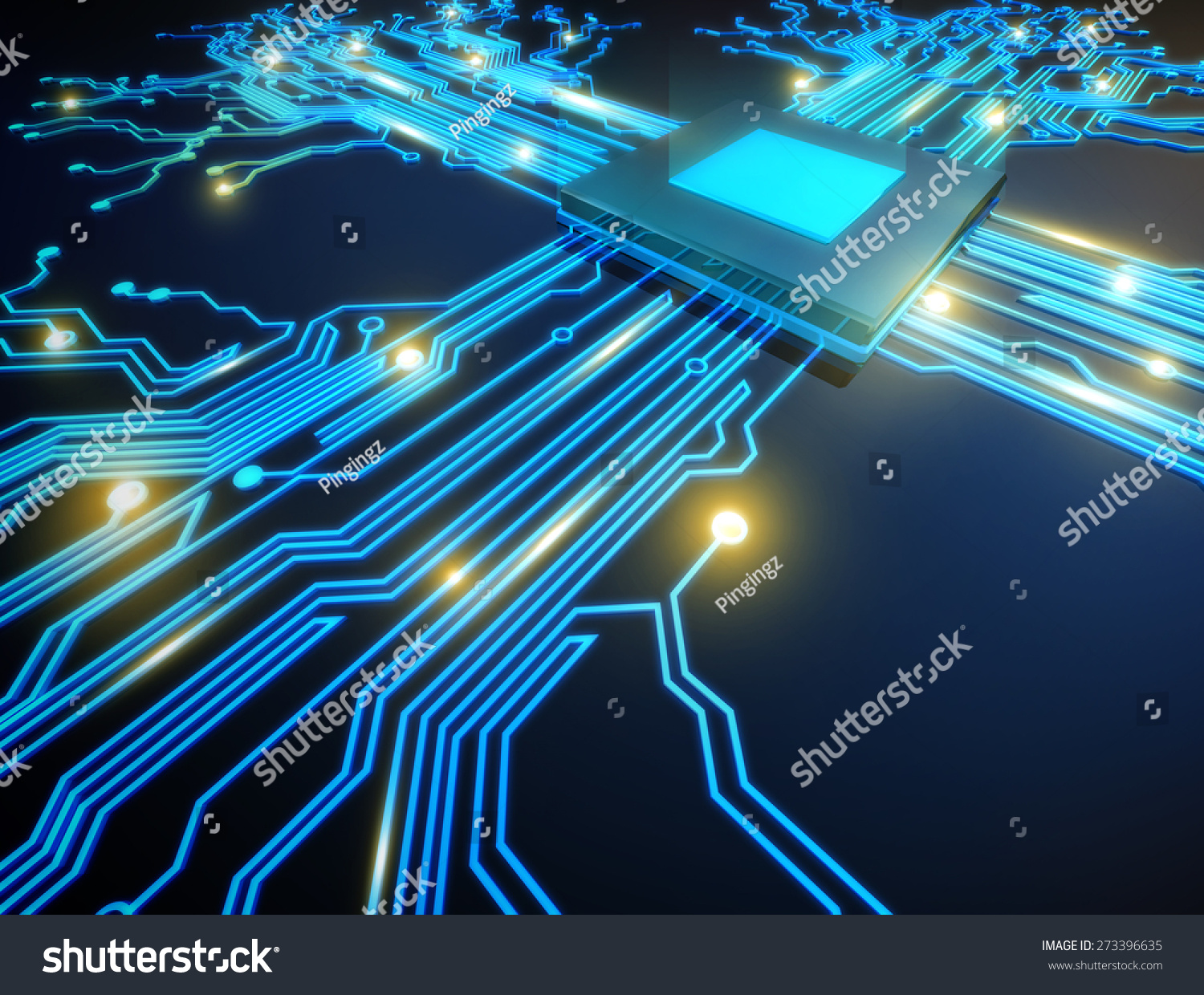 Computer Technology Concept Illustration Illustration Cpu Computer Technology Electronic Concept