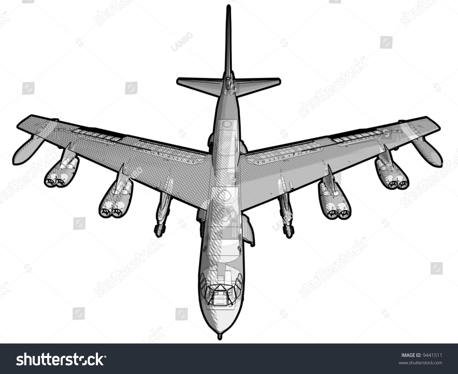 Illustration Of A B-52 Bomber. - 9441511 : Shutterstock