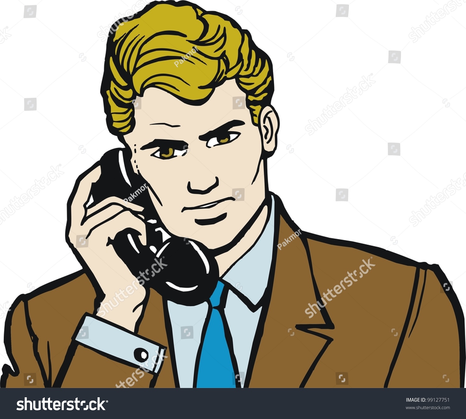 Illustration Of A Businessman Drawn In Comic Style 99127751 Shutterstock 