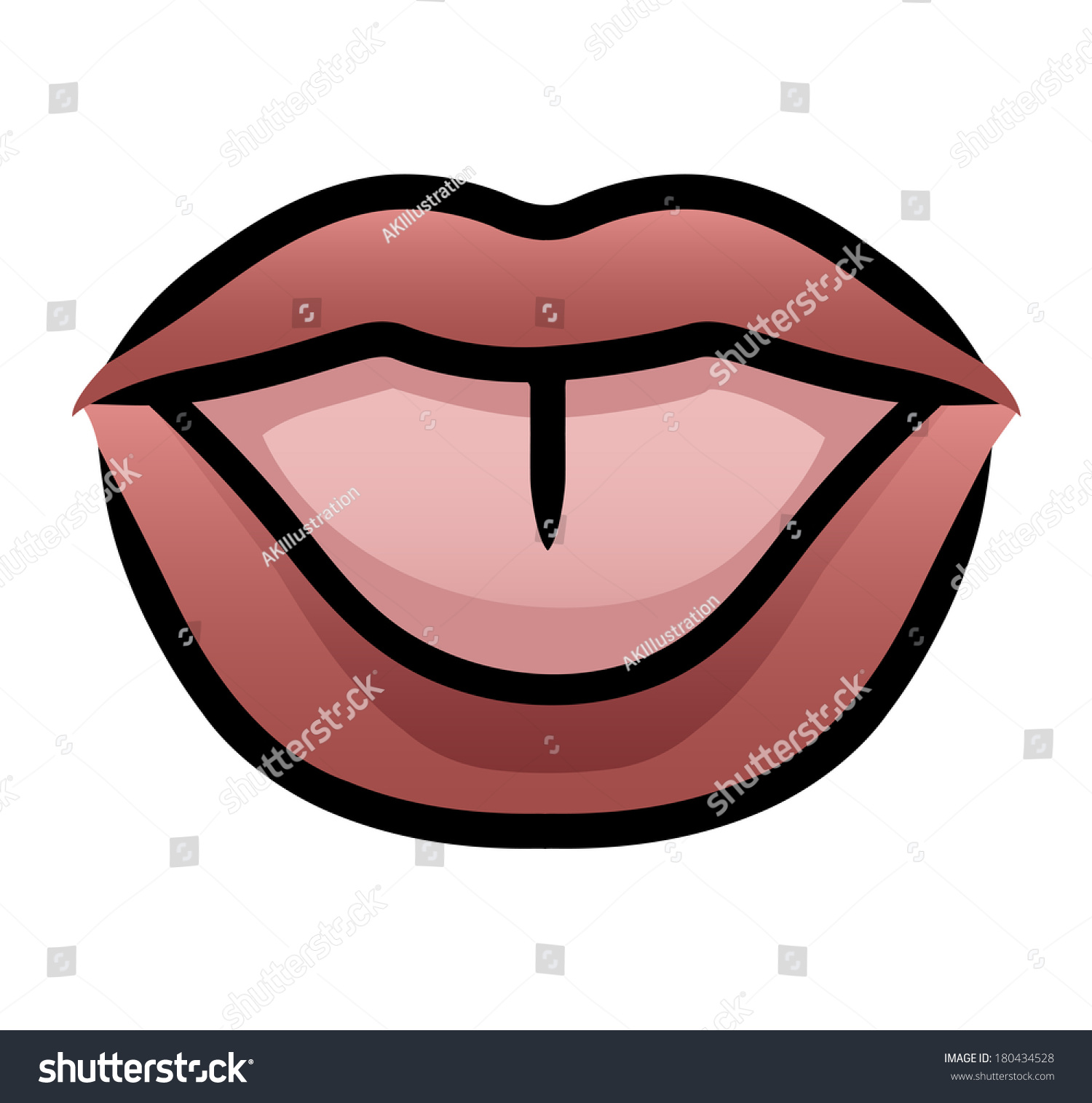 Illustration Cartoon Mouth Sticking Tongue Out Stock Illustration