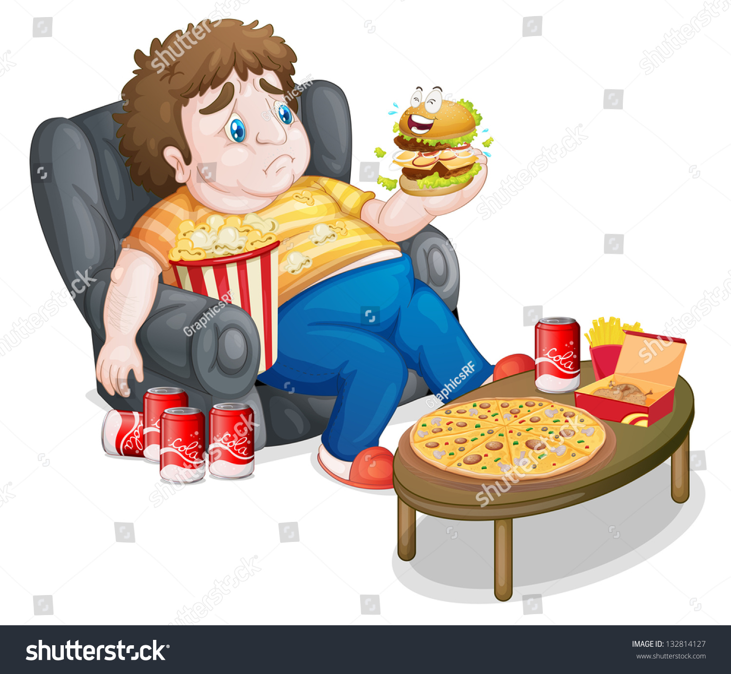 clipart fat man eating - photo #44
