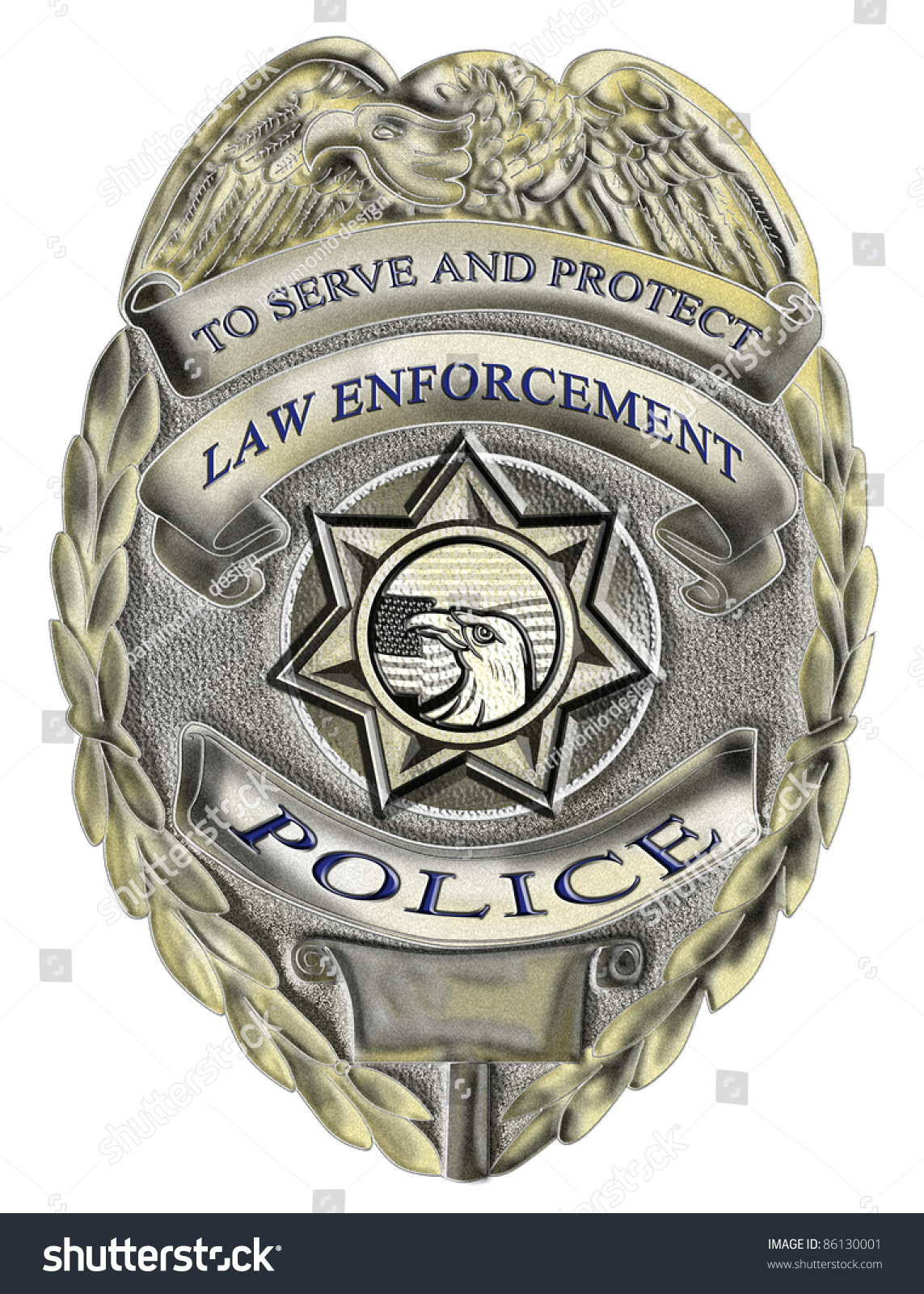 Illustration Of A Policeman Police Officer Law Enforcement Badge