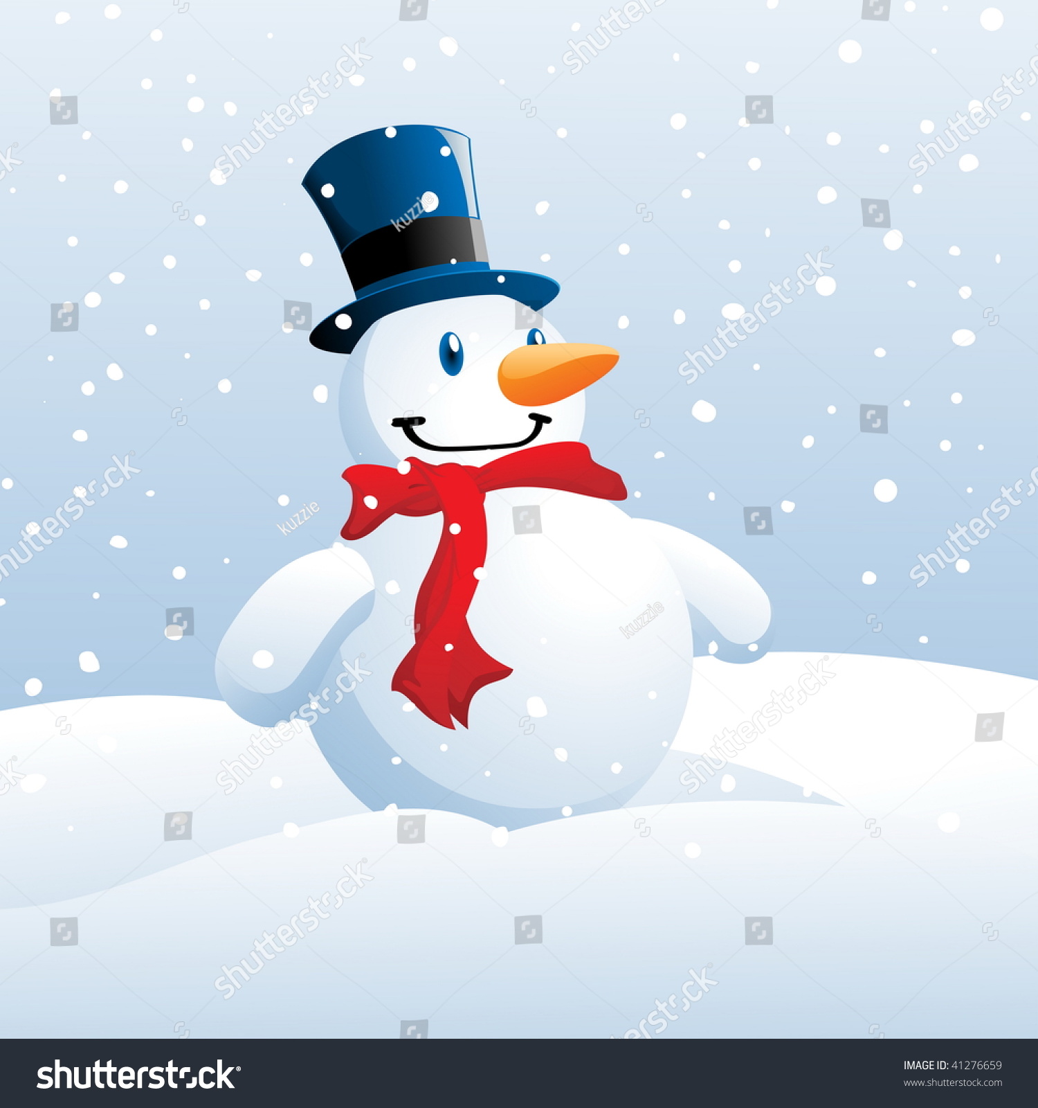 Illustration Of A Snowman - 41276659 : Shutterstock