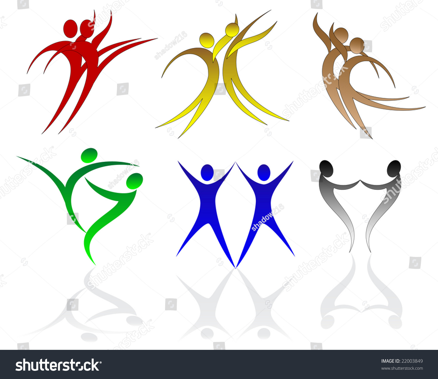 abstract dancing figures