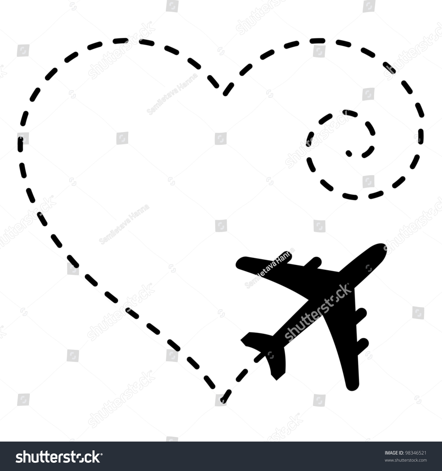 airplane heart clipart - photo #7
