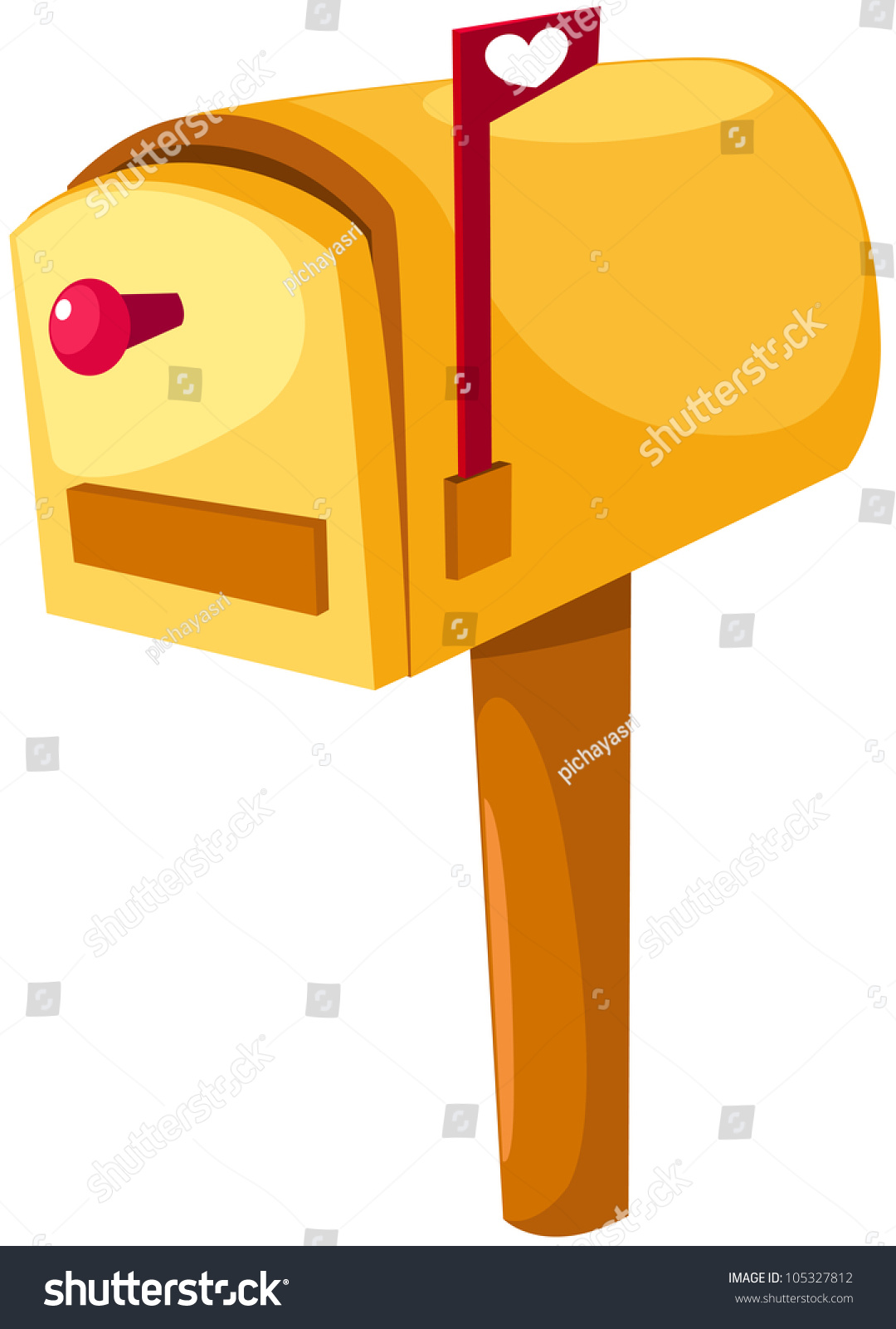 Illustration Of Isolated Mailbox On White - 105327812 : Shutterstock