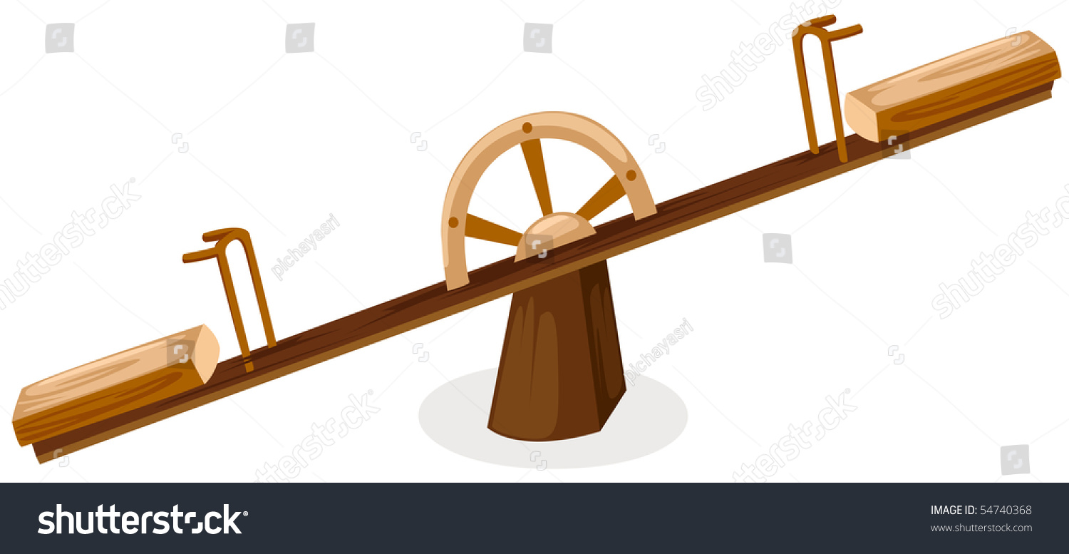 Illustration Of Isolated See Saw On White Background - 54740368 