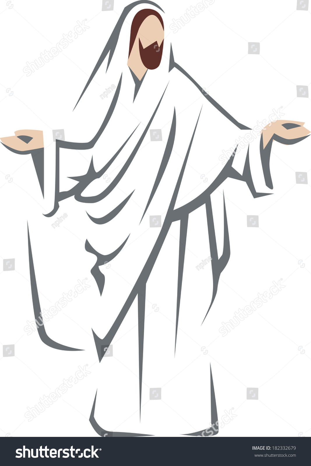 clipart of jesus with outstretched arms - photo #24