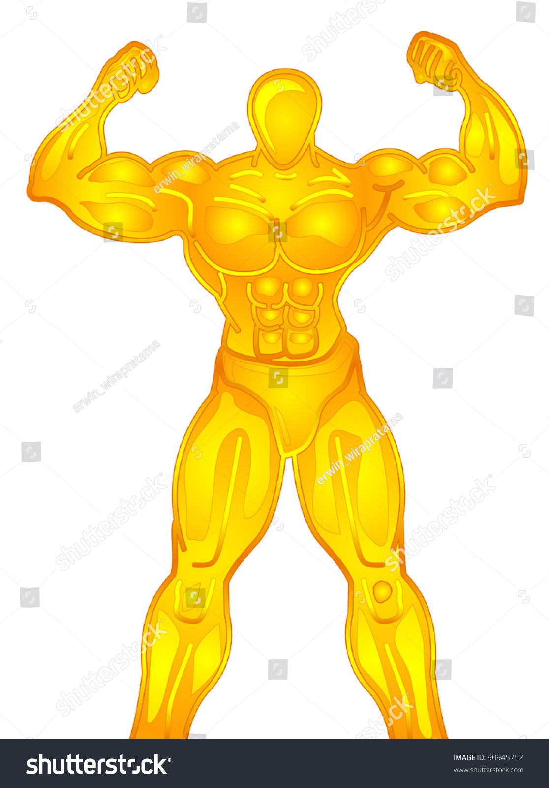 Illustration Of Muscle Man - 90945752 : Shutterstock