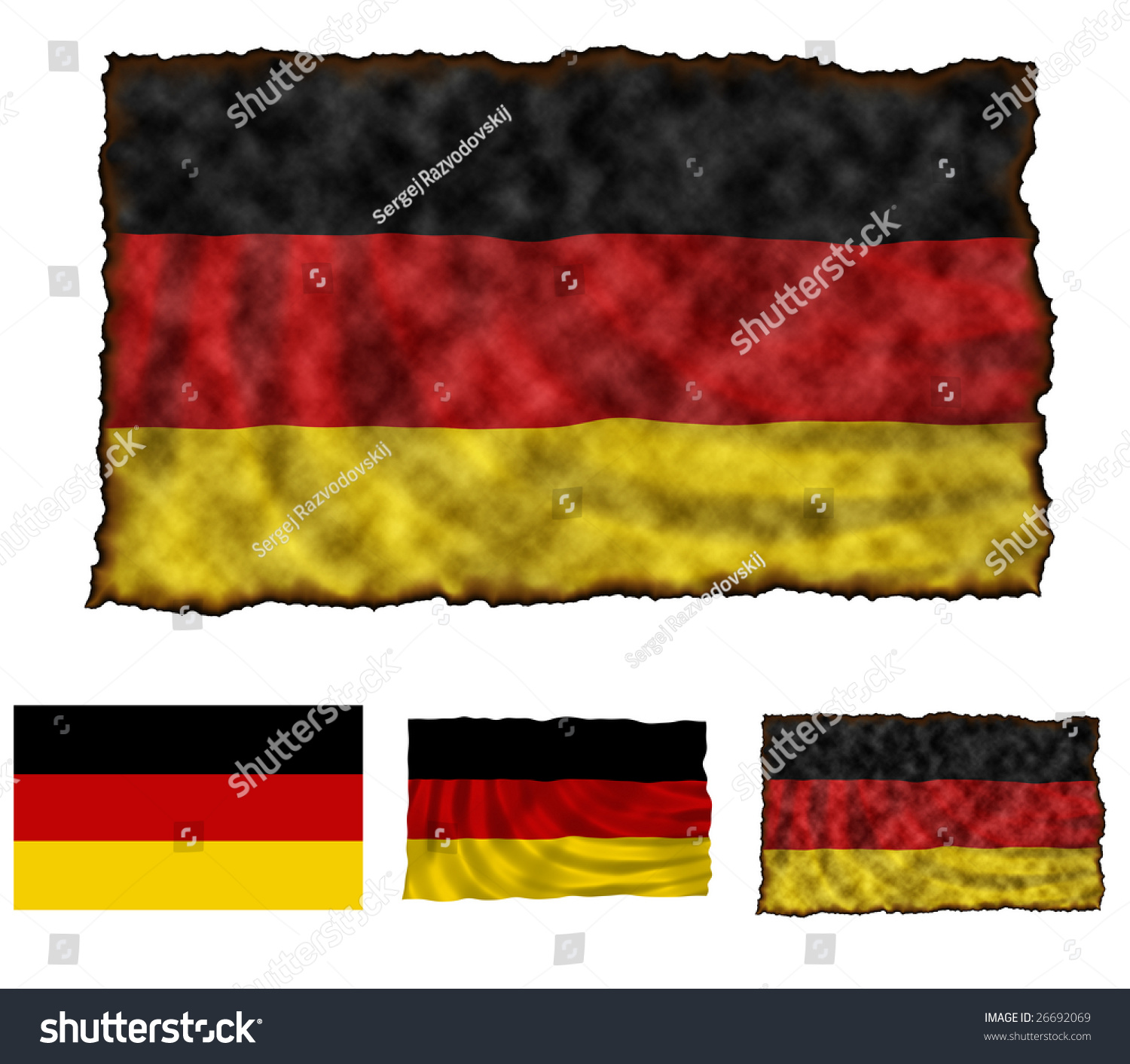 Illustration Of National Color Of Germany In Three Different Styles illustration-of-national-color-of-germany-in-three-different-styles
