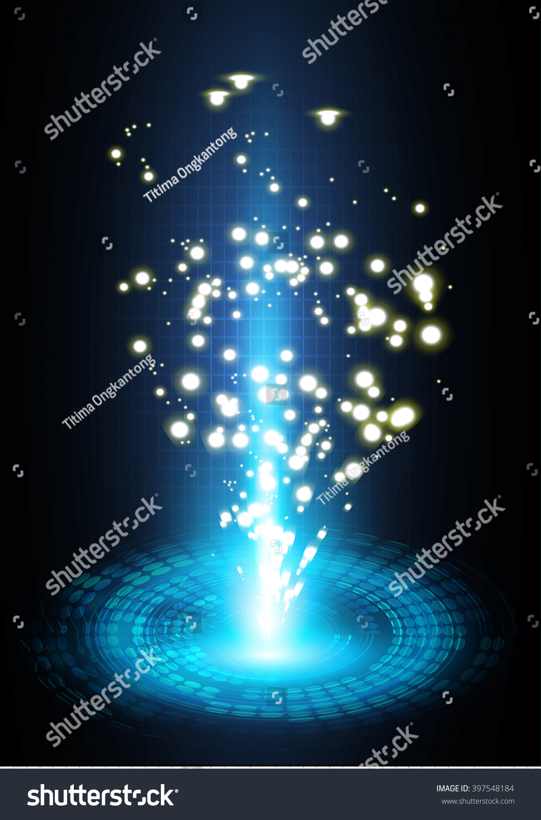 Illustration Sparkling Lightning Bolt Electric Effect 스톡 일러스트 397548184