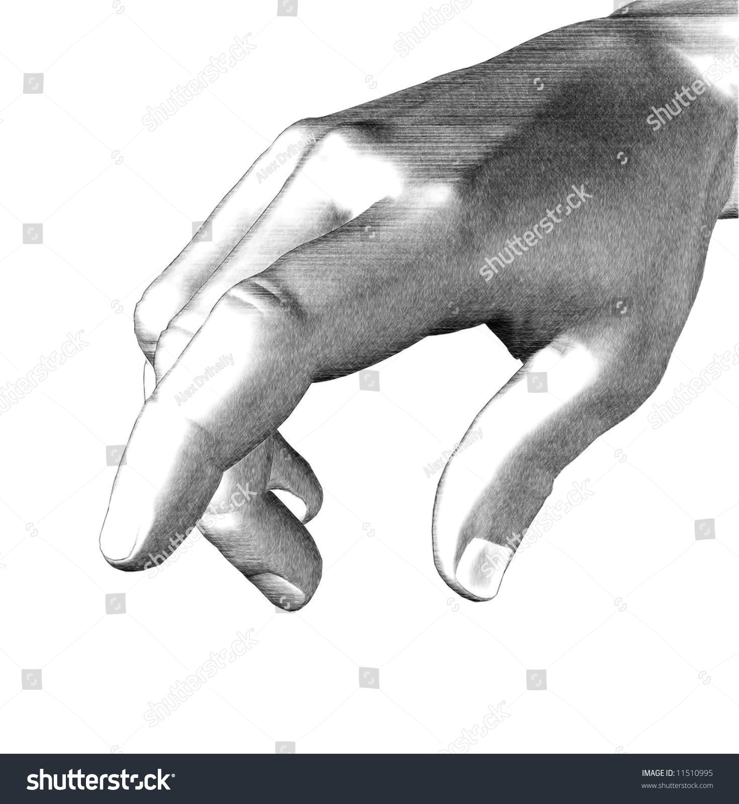 Illustration White And Black Hand Pointing Finger - 11510995 : Shutterstock