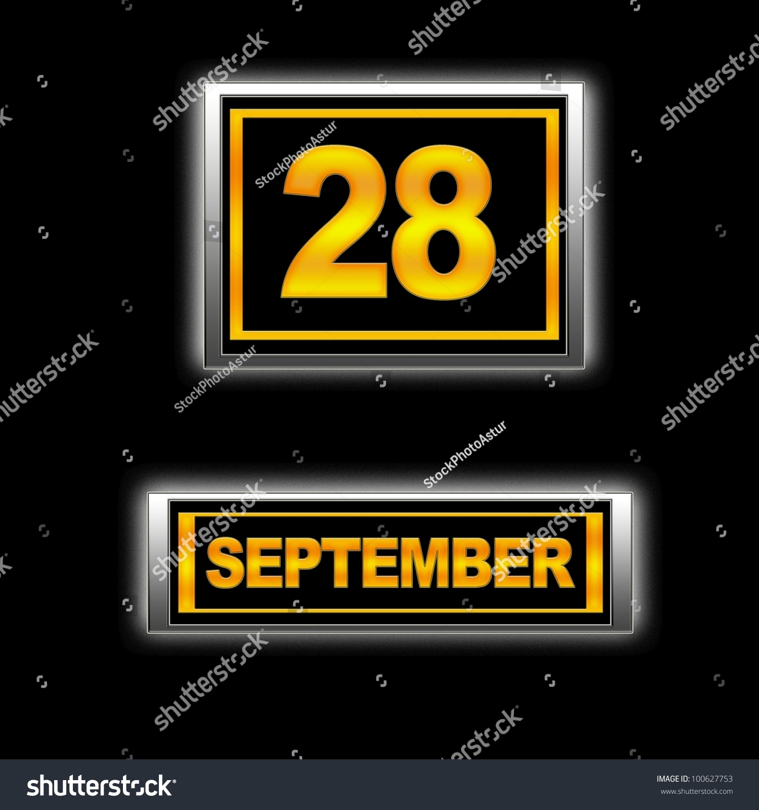 Illustration With Calendar, September 28. 100627753 Shutterstock