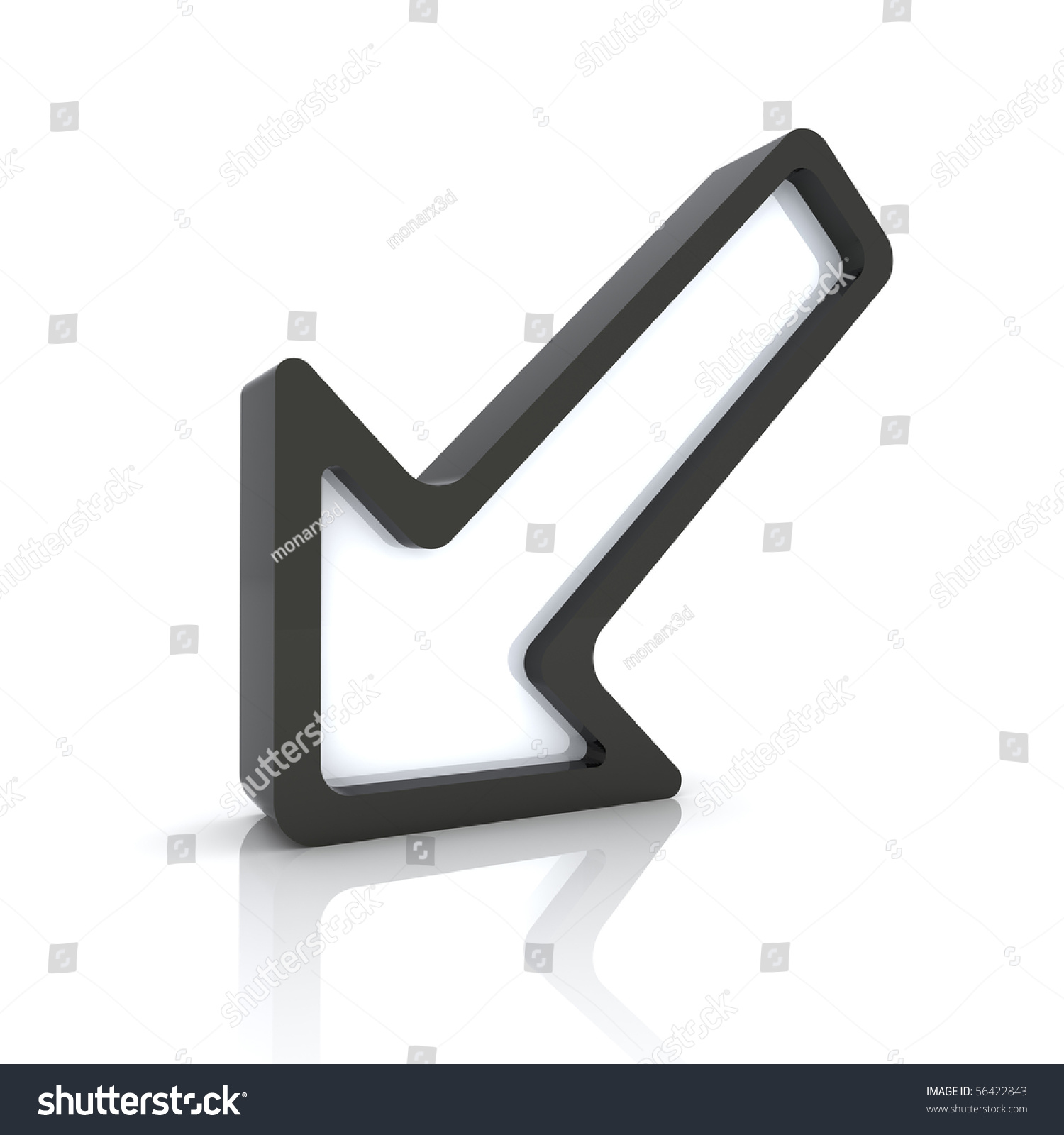 Illustration With Symbol Of Black Arrow - 56422843 : Shutterstock