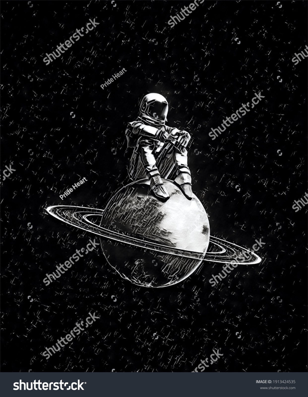Ilustrador Y Arte De Un Astronauta Ilustraci N De Stock