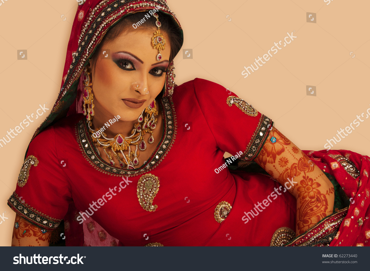 Indian Beautiful Bride Stock Photo 62273440 : Shutterstock