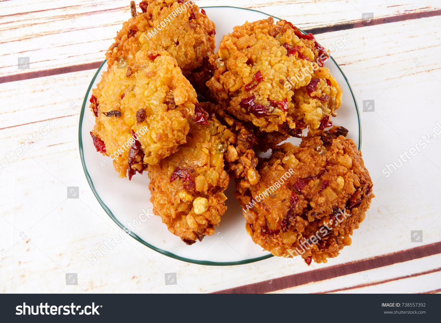 Indian Traditional Food Kuih Vadey Fried Stock Photo 738557392