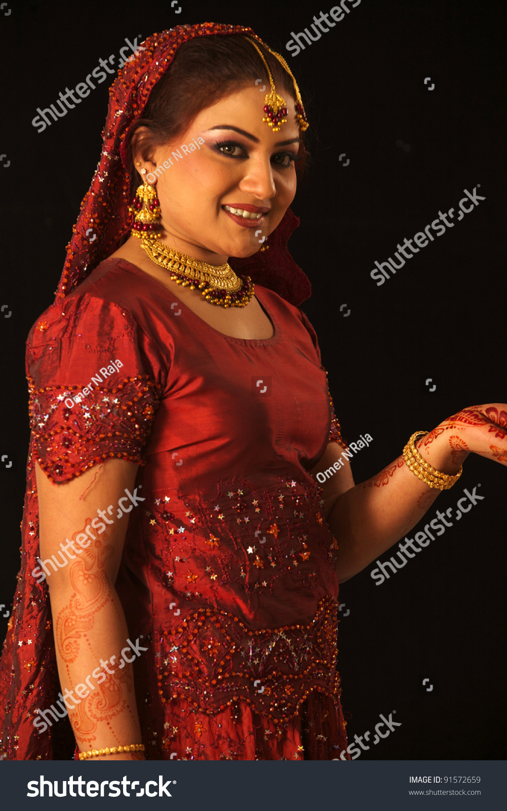 red gown indian