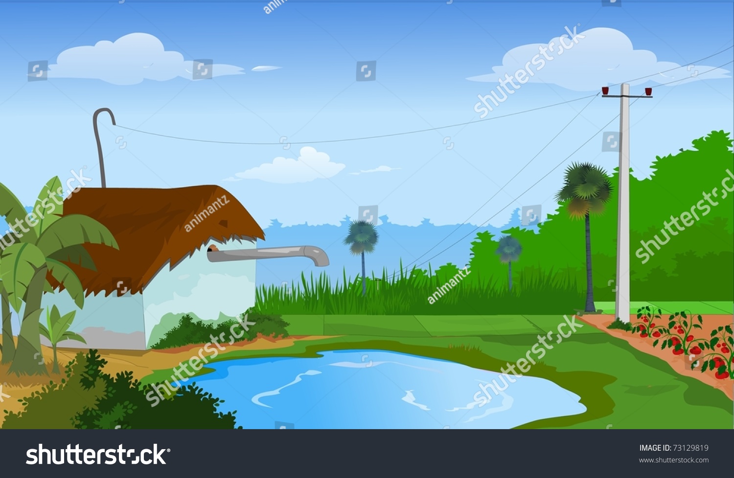 Indian Village Stock Photo 73129819 : Shutterstock