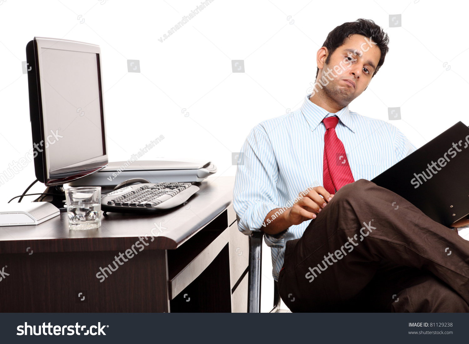 Indian Young Businessman In Office Stock Photo 81129238 : Shutterstock