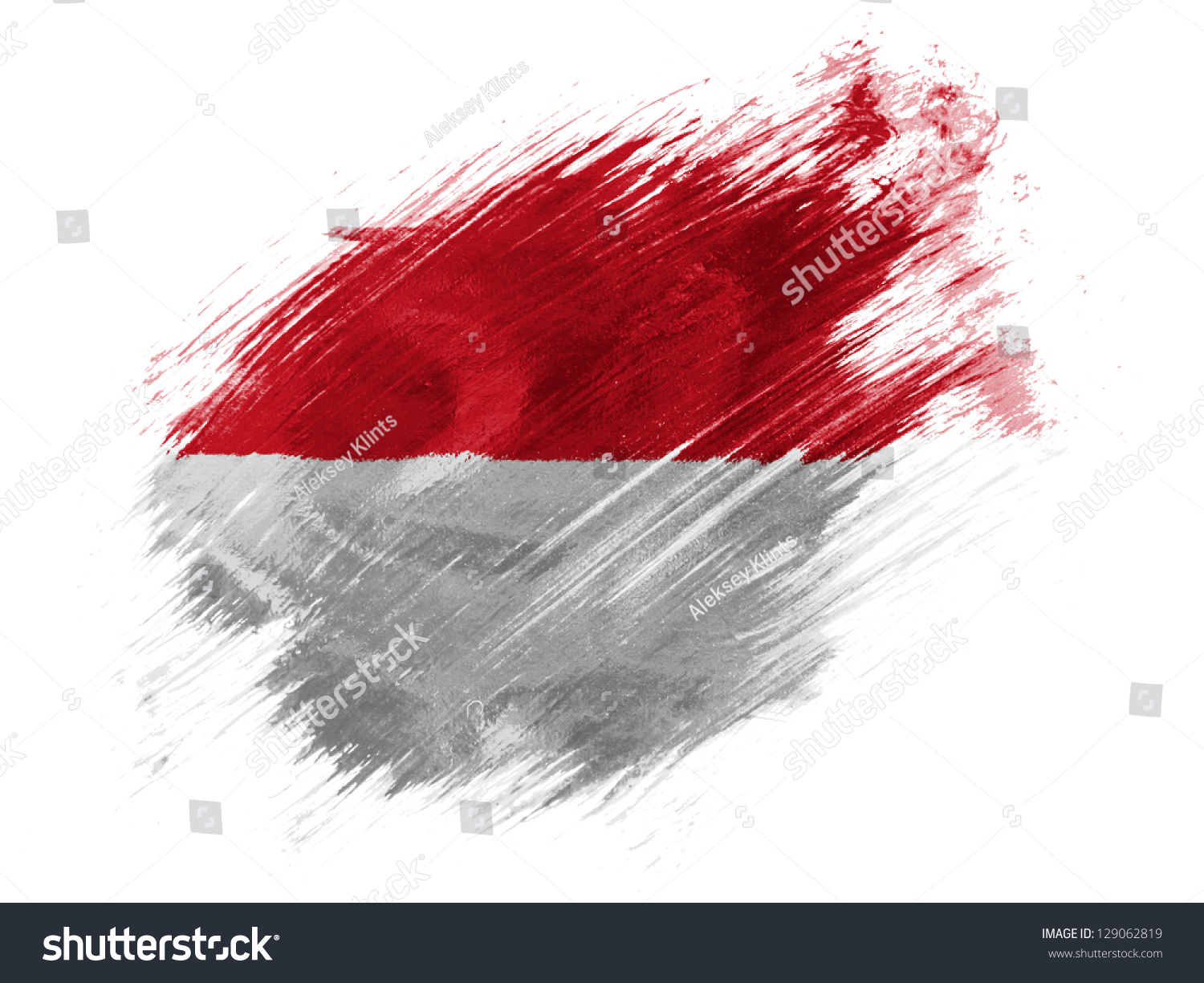 Indonesia Indonesian Flag Painted Brush On Stock Illustration Shutterstock