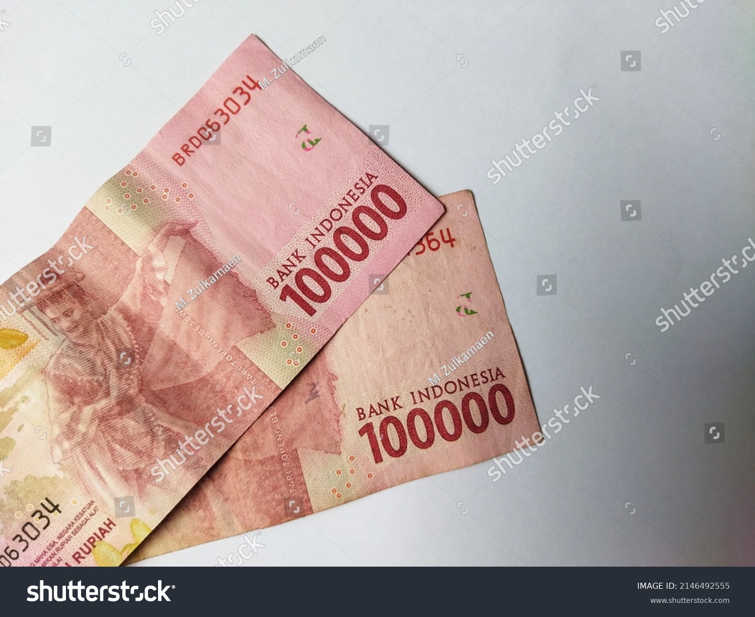 Indonesian Rupiah Official Currency Indonesia Uang Stock Photo