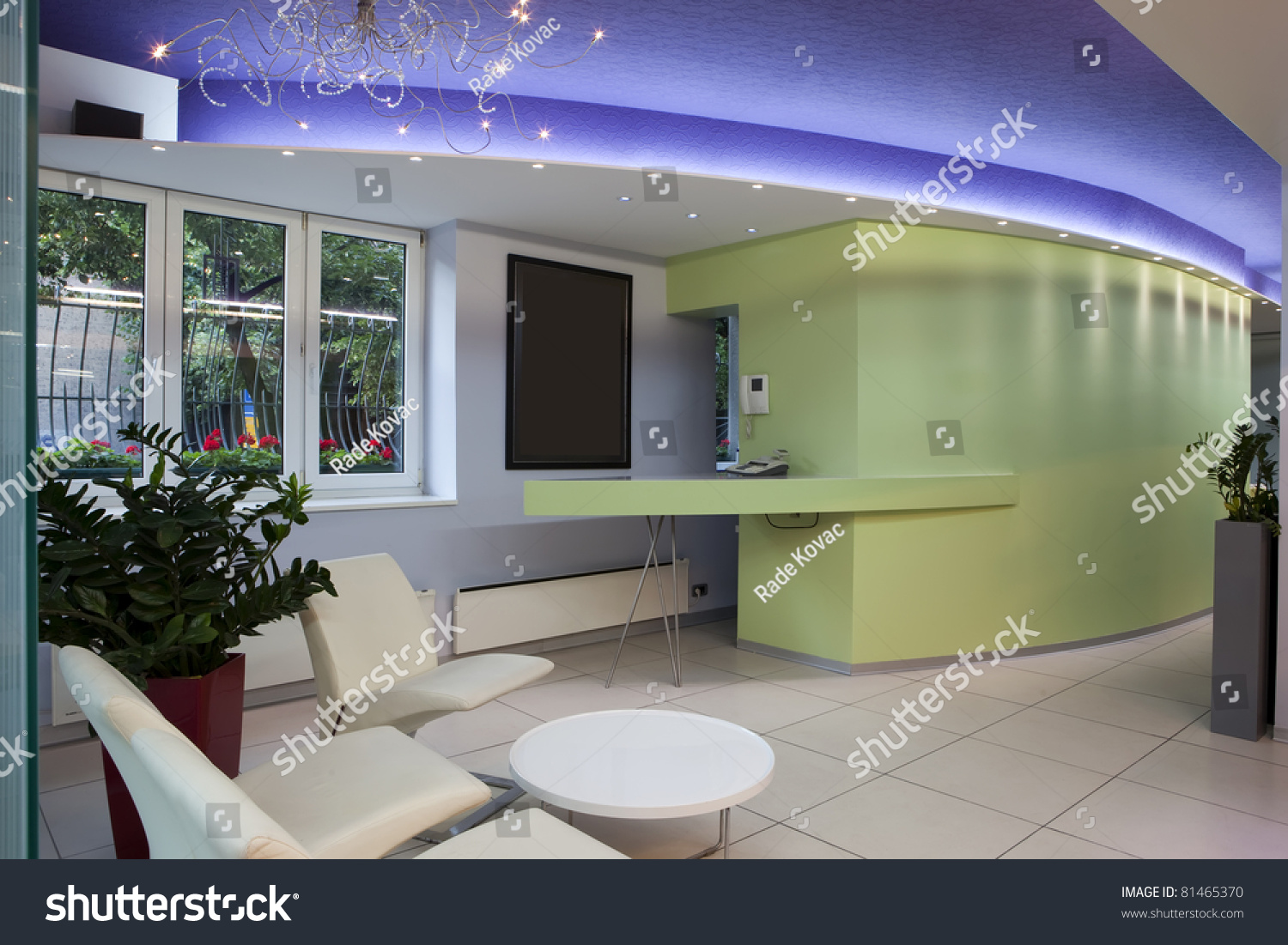Interior of a modern hair salon reception stock photo 81465370 ... Interior salon