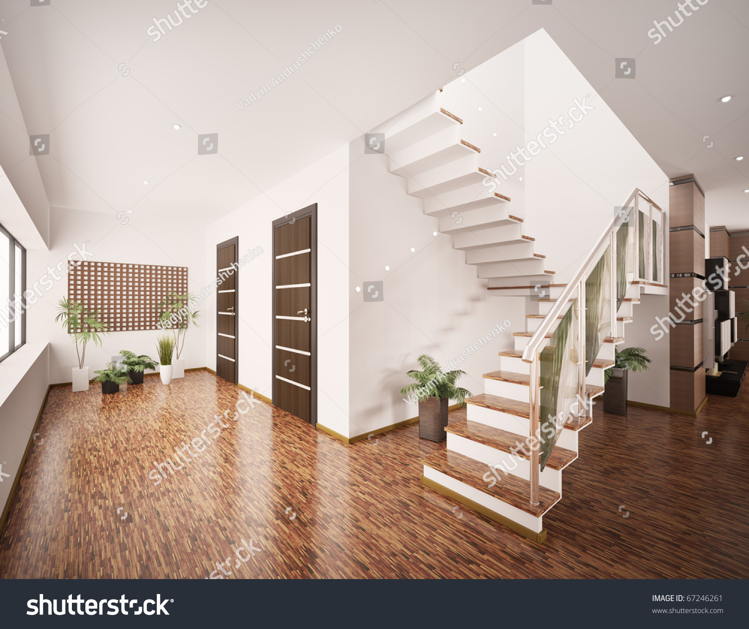 Apartment entrance interior: stock photo interior of modern ...