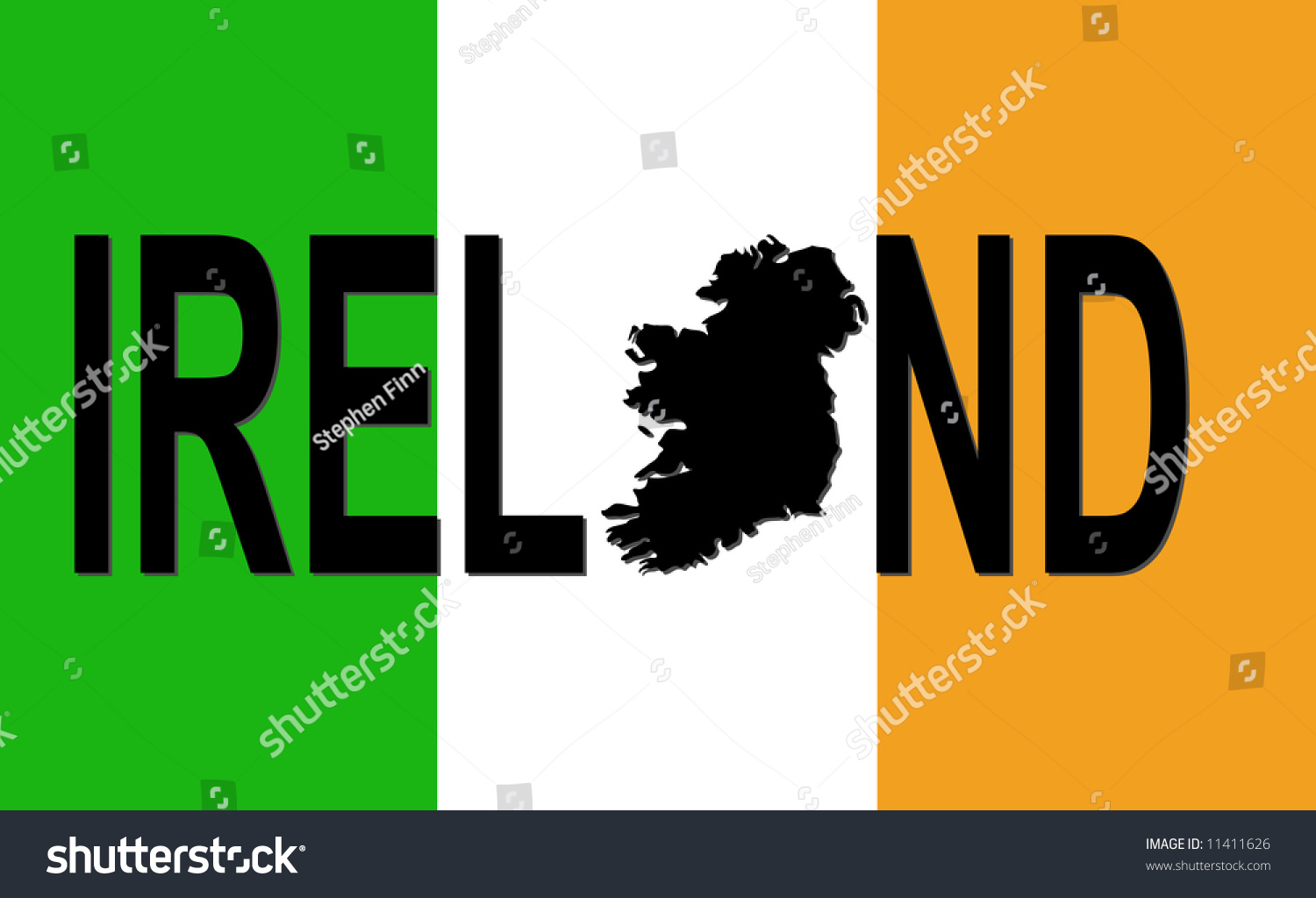 Text With Map On Flag Illustration Jpg Ireland Text With Map On Flag Illustration Jpeg
