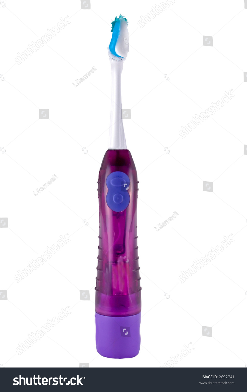 Isolated Image Of A Purple Electric Toothbrush Stock Photo 2692741