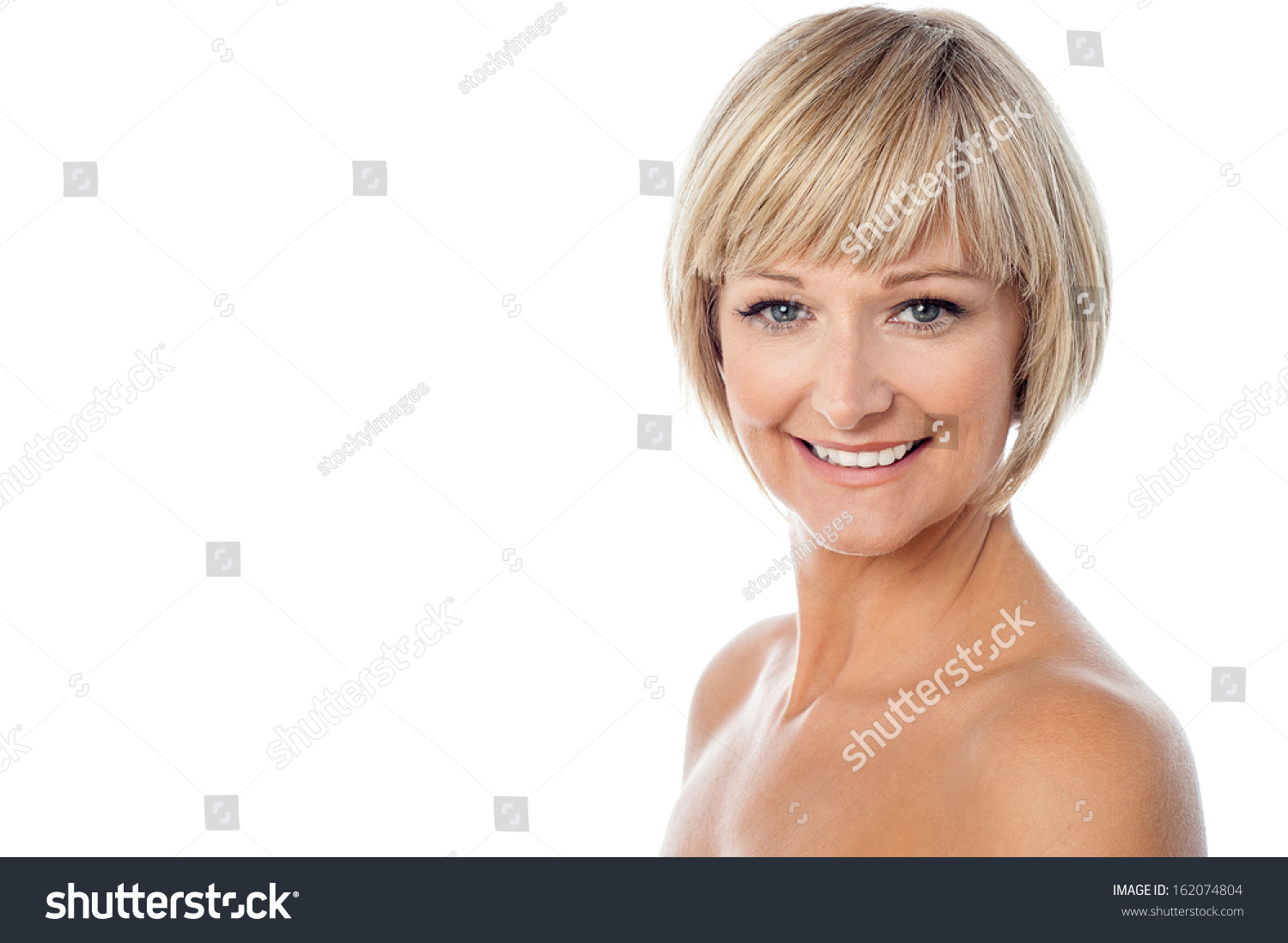 Isolated Sensual Woman With Bare Body Stock Photo 162074804 Shutterstock