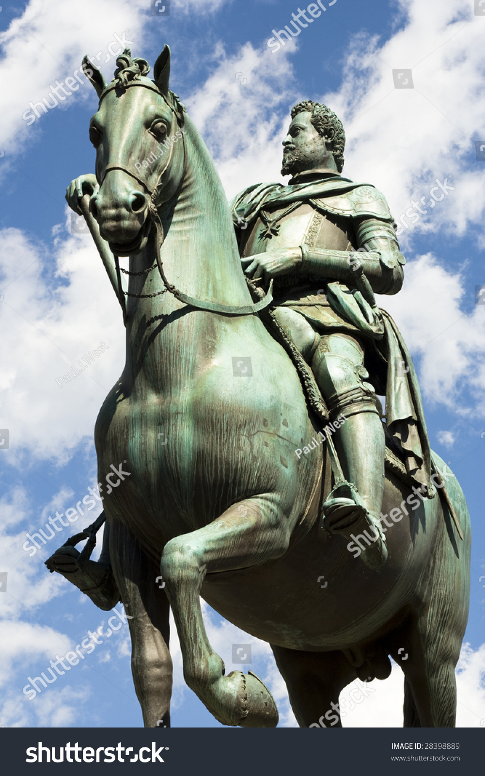 Italian Bronze Statue Of Man On Horse Back Stock Photo 28398889 ...