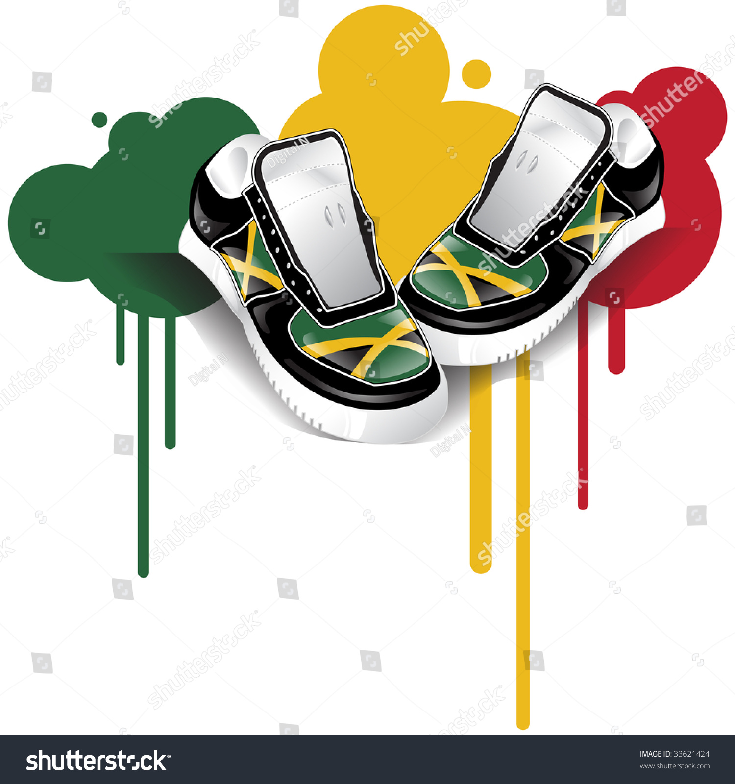 jamaican flag sneakers