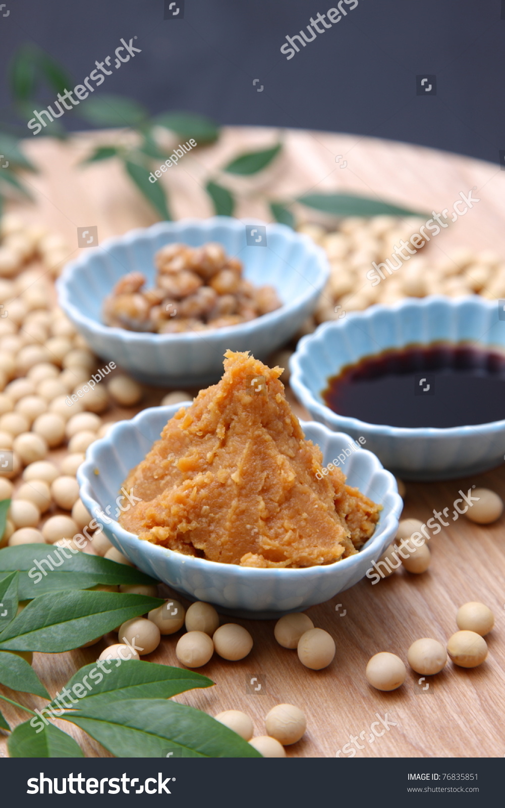 Japanese Traditional Soybean Processed Foods Stock Photo 76835851